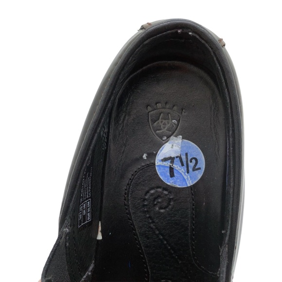 Ariat Sutter Baker Brown Leather Non Slip Clogs - Picture 8 of 13